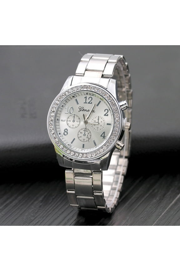 Women's Fashion Watch with 2 Interchangeable Straps (Stainless Steel & Leather), Date Window, Analog Quartz for Everyday Casual Business