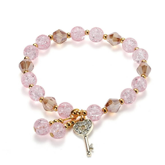 Litrail Women's Layered Pearl Bracelet 2025 - Handmade Vintage Style with Luck Beads - Natural Stone Strand Jewelry - Wedding Bridal Gift for Mom Wife Sister