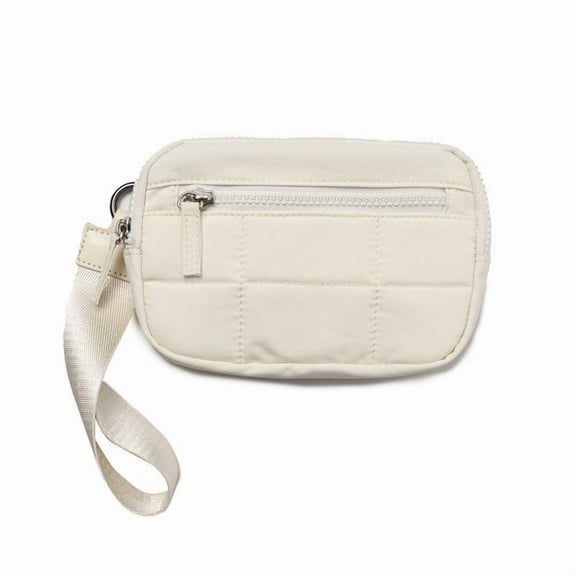 Litrail Women's Wristlet Wallet with Nylon Quilted Strap, 3 Zipper Compartments & RFID Blocking – Travel-Friendly for On-The-Go Women