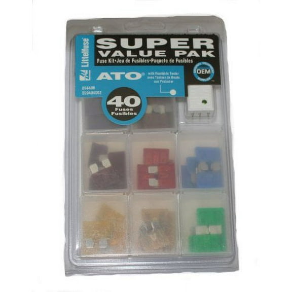 Littelfuse 00940400Z ATO Blade Fuse Super Value Pack - 40 Piece