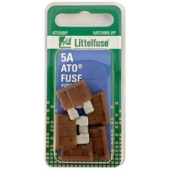 Littelfuse 0ATO005.VP ATO 32 Volt 5 Amp Carded Fuse, (Pack of 5)
