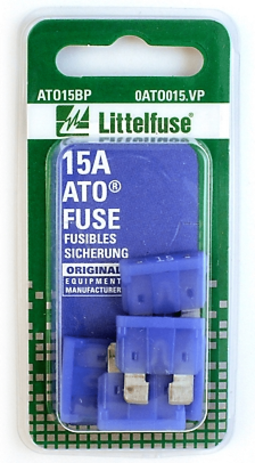 Littelfuse ATO 40 Amp Fuse – 32V DC, Carded 5-Pack, Industry Standard Color-Coded