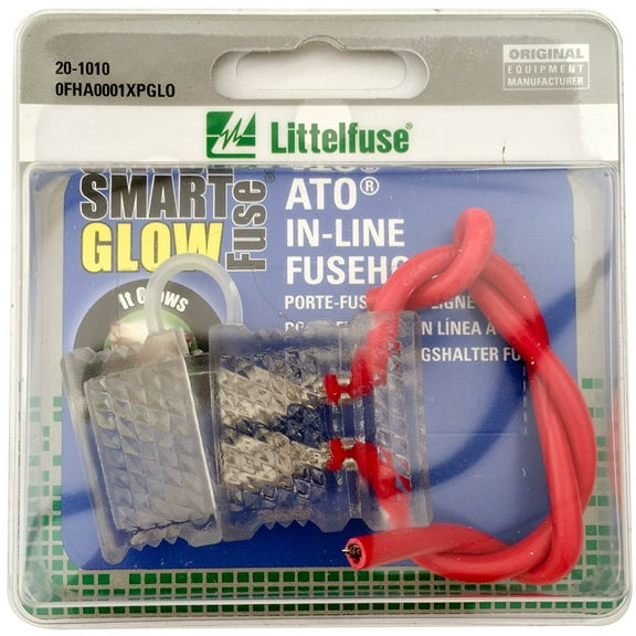 Littelfuse 0FHA0001XPGLO Smart Glow In-Line Fuse Holder for Smart Glow ATO Blade Fuse