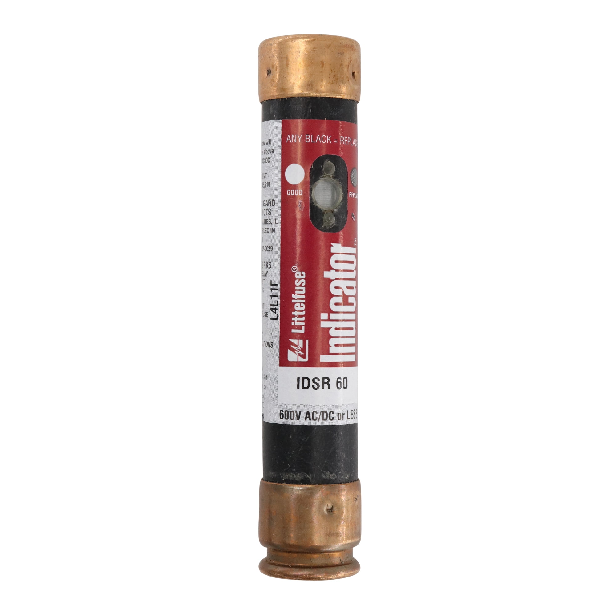 Littelfuse IDSR-60 Dual-Element Fuse, Time-Delay, RK5, Indicator, 600V, 60A
