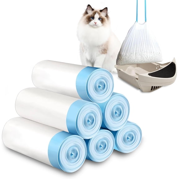 Litter Bags Liners,120 Count Compatible with Litter Box Robot 3&4, Self Cleaning Automatic Litter Box Bags,25.2" x 15.7"
