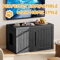 thumbnail image 1 of Litter Box Enclosure with Side Table, Hidden Litter Furniture Cabinet for Indoor Outdoor Use, 1 of 6