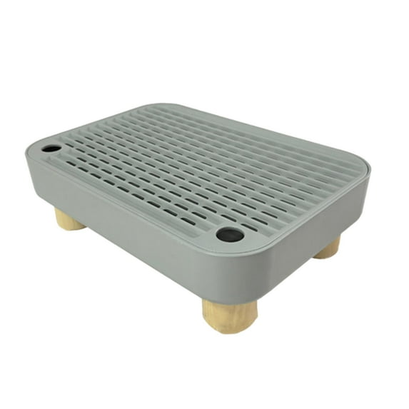 Litter Box Ramp Footboard with Litter Trapping Mat for Automatic Smart Litter Systems High Walled Boxes