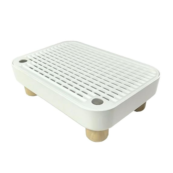 Litter Box Step Stool Cat Ramp Pellets Catcher Waterproof Plastic for Senior Cats and Kittens Smart Litter Boxes