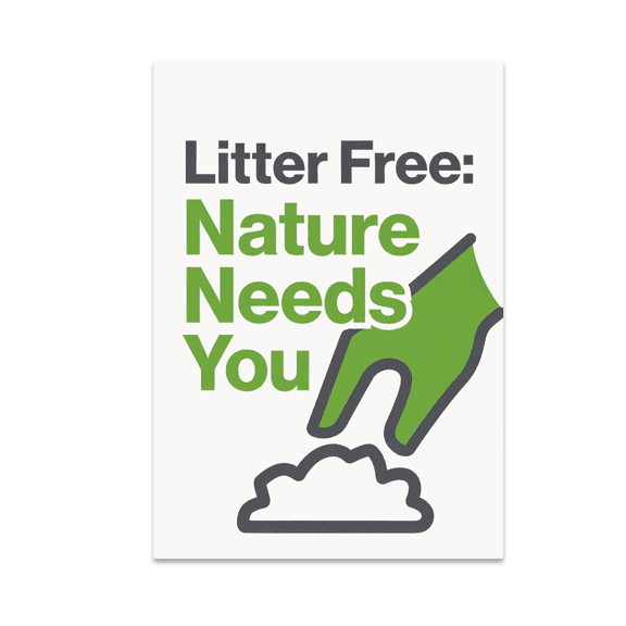Litter Free: Nature Needs You - Environmental Stewardship Advocate - 13x19 Poster Print
