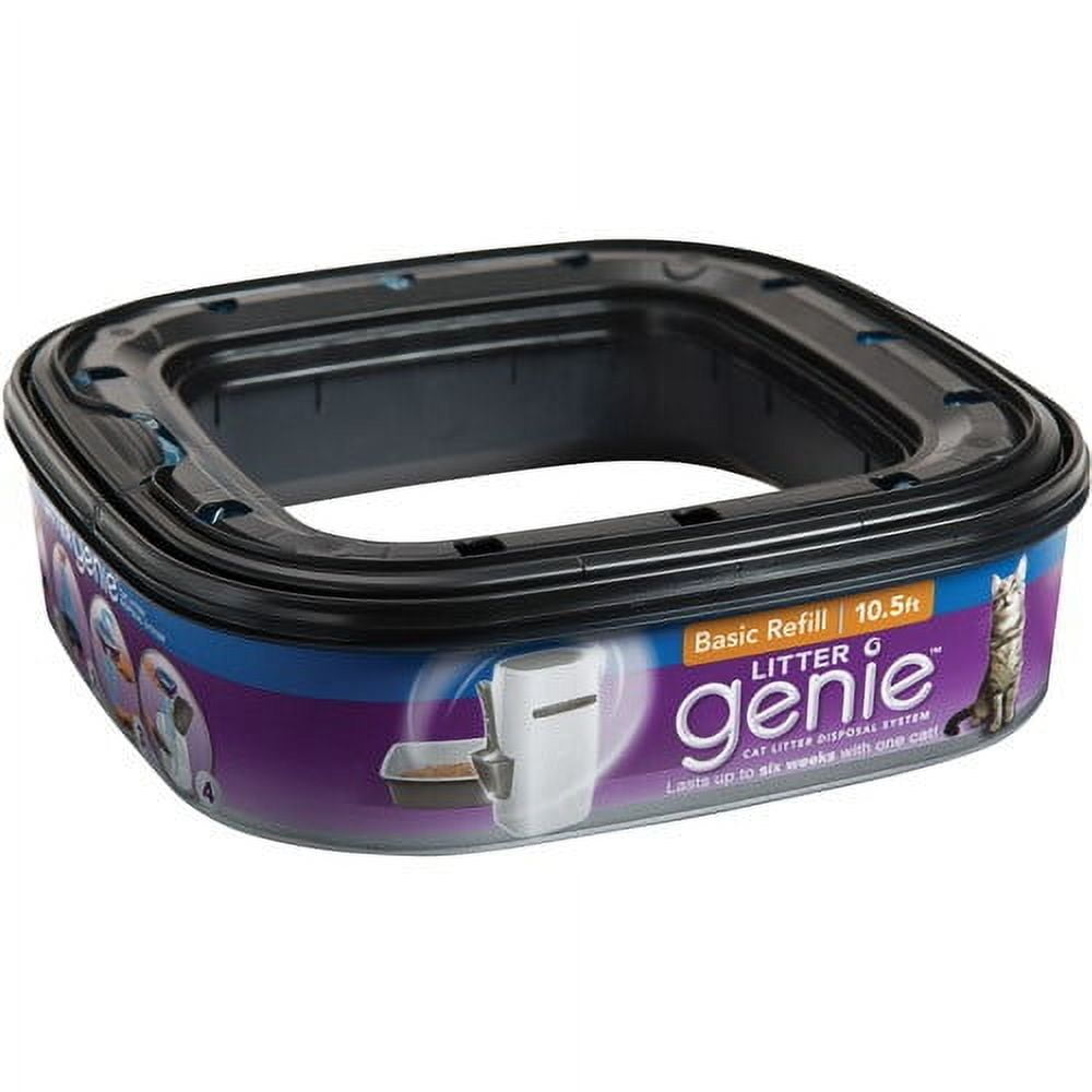 Litter Genie Plus Pail Cat Litter Disposal System Easy Refill Sifter Bags Odor Control Silver 1 Count Walmart