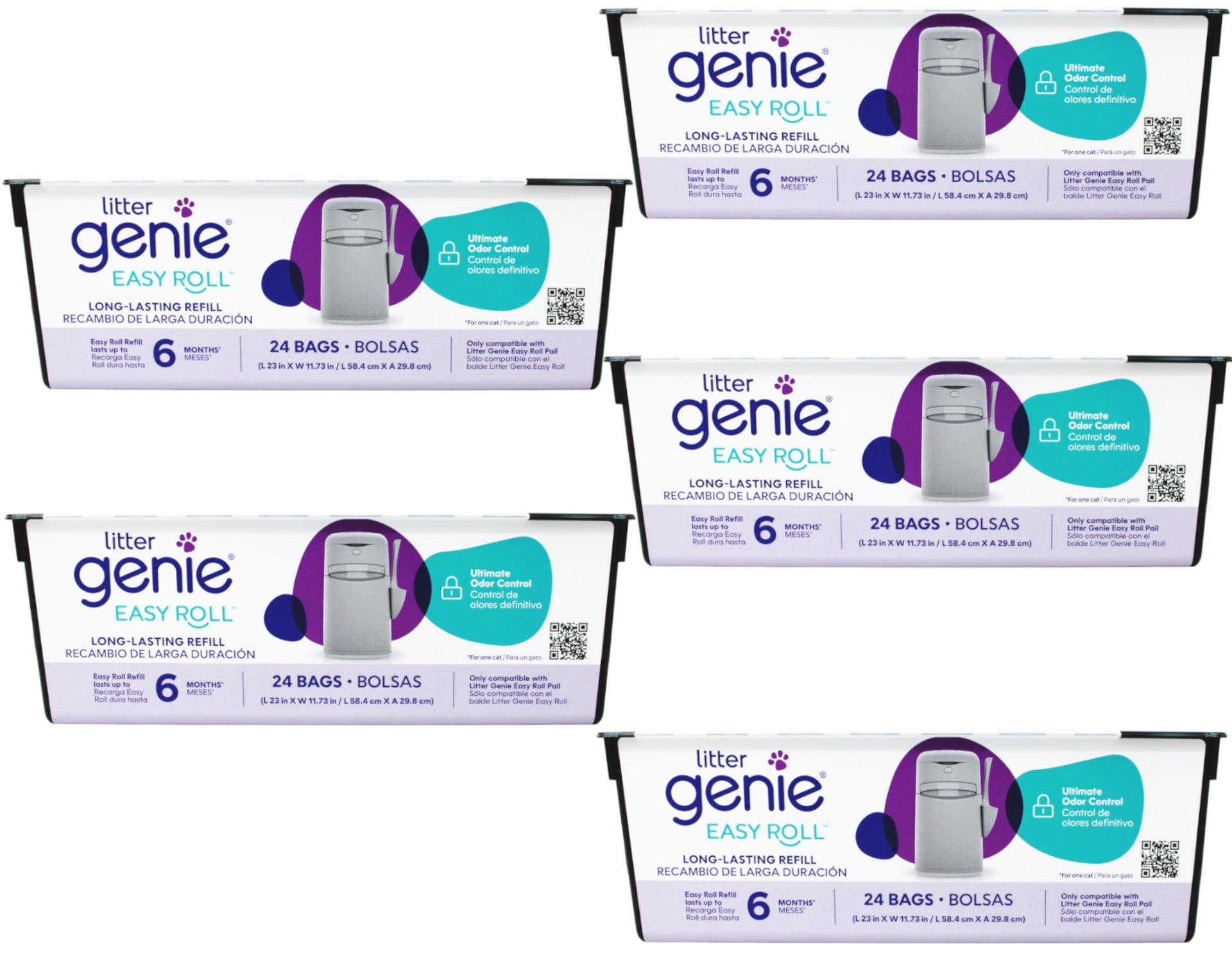 Litter Genie Easy Roll Refill, Cat Litter Disposal System, Ultimate