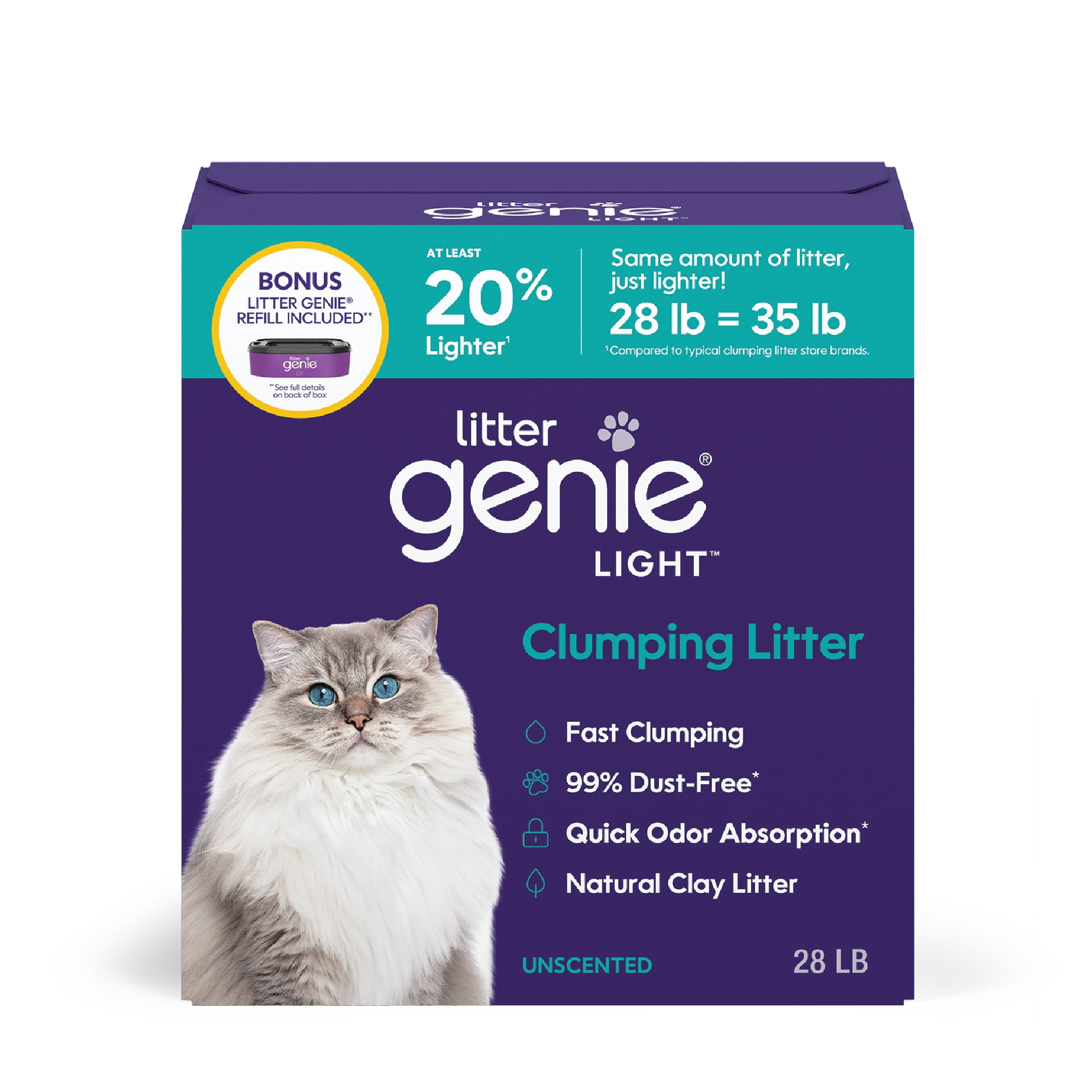 Litter Genie Light Unscented Clumping Clay Cat Litter