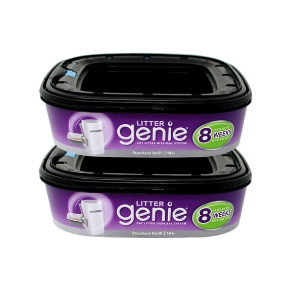 Litter Genie Ultimate Cat Litter Odor Control Refill, 14 Ft, 2 Packs