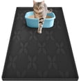 thumbnail image 1 of Litter Mat, Large 34" x 22" Litter Box Mat,   Litter Mat for Litter Box, Non-Slip, Easy to Clean (Black), 1 of 6