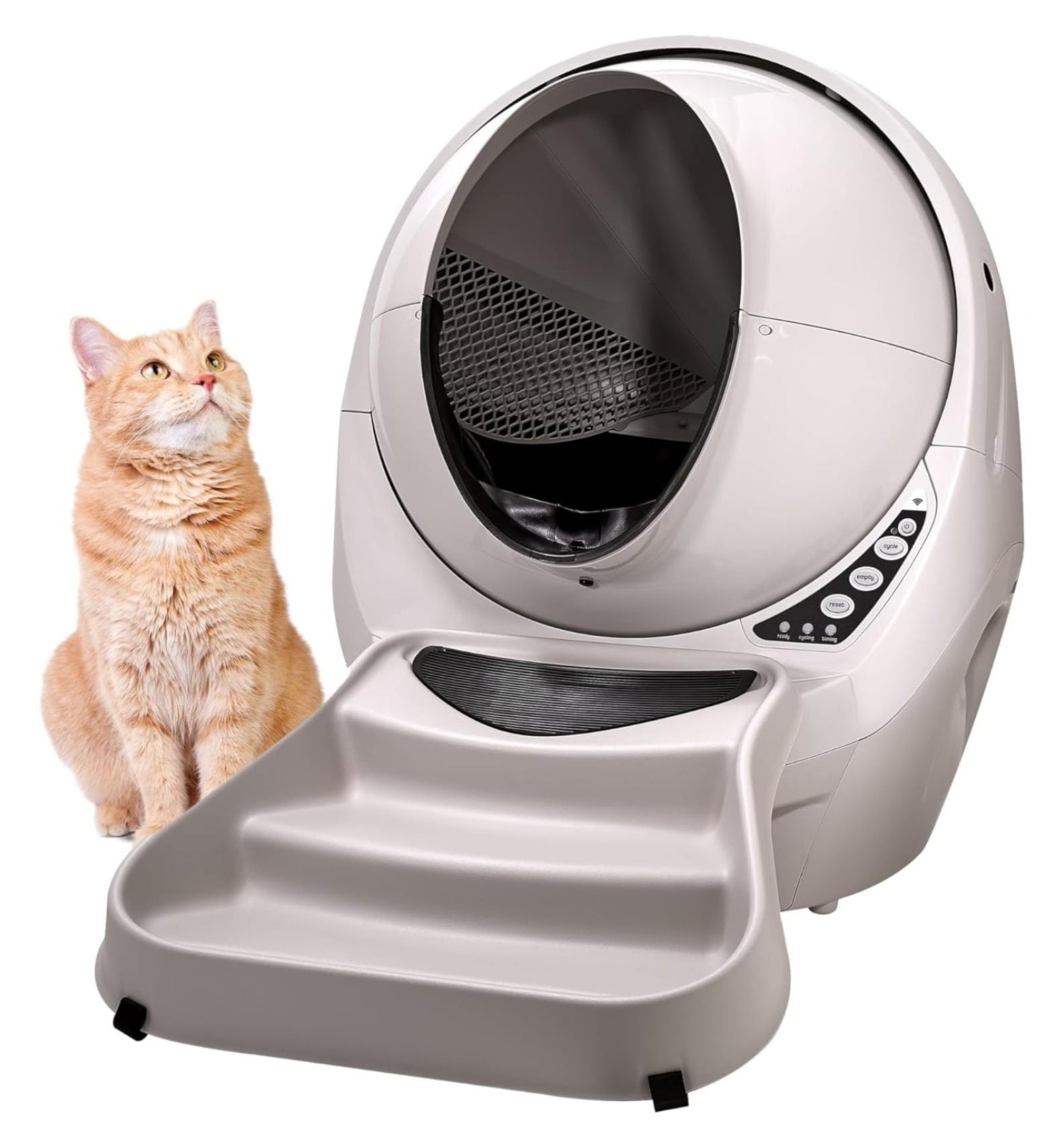 LitterRobot 3 Connect & Ramp by BIN24, Beige Automatic, SelfCleaning Cat Litter Box, App