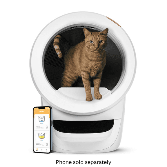 Litter-Robot 4 Automatic Self-Cleaning Cat Litter Box with Step, White