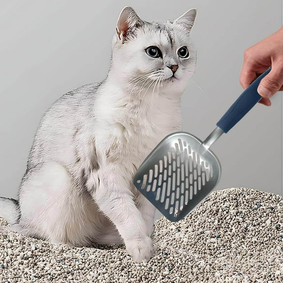 Litter Scoop under $5! Xqxayjr Stainless Steel Litter Shovel, Fine Hole Cat Waste Scooper, Durable Metal Kitty Litter Scoop, Easy Clean Pet Waste Remover
