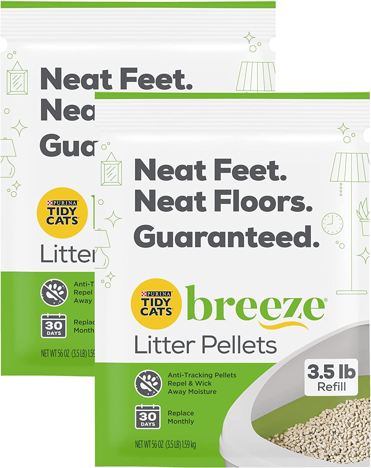 Litter Tidy Cat Breeze Pellets, 3.5 lb, 2 Packs
