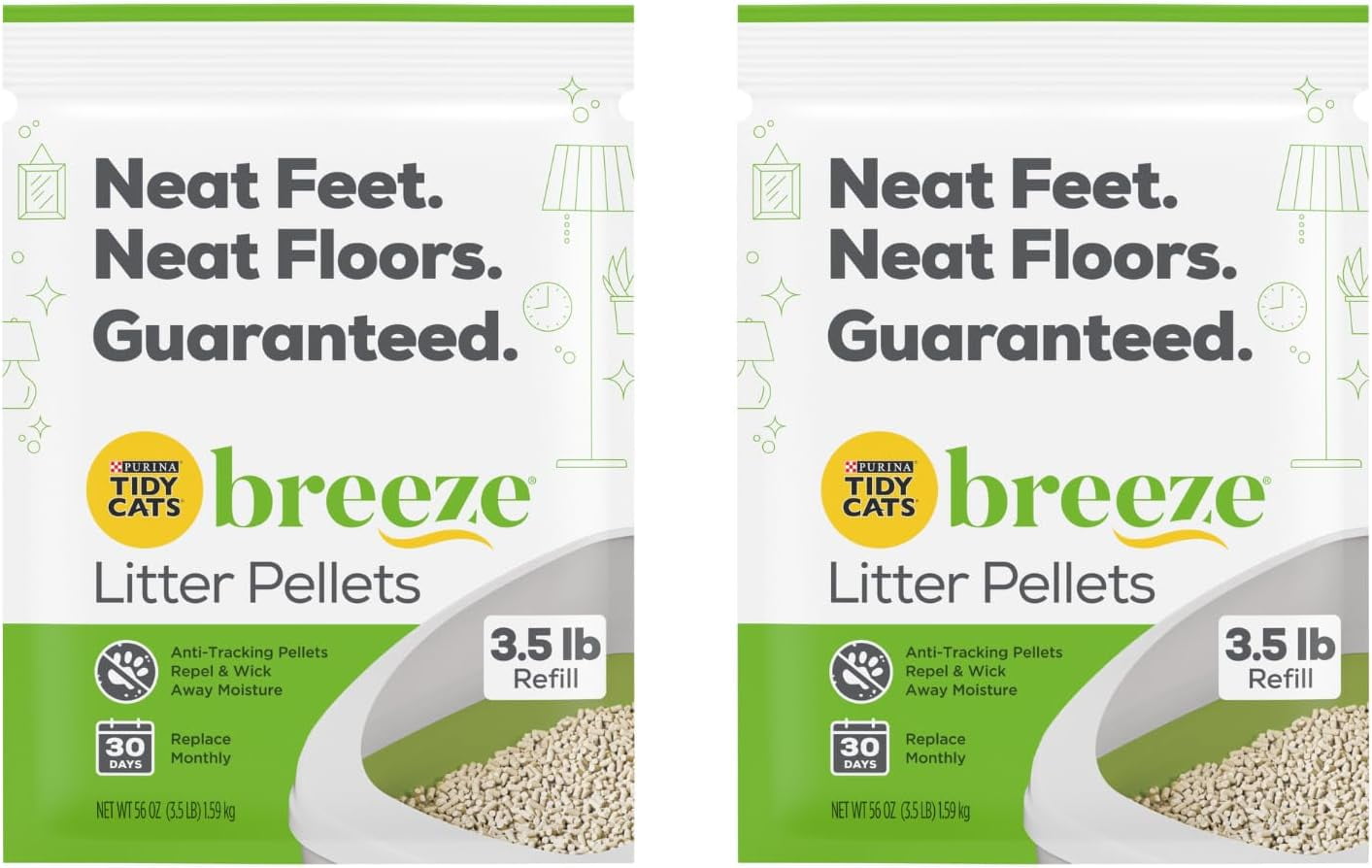 Litter Tidy Cat Pellets, 3.5 lb, 2 Packs, Limited Edition