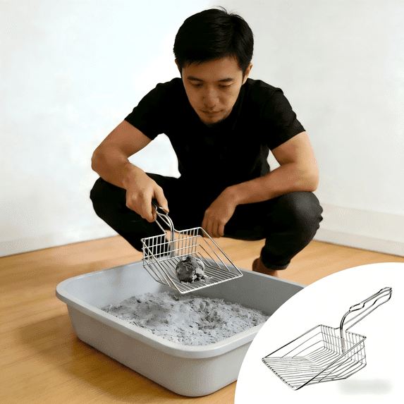 Litter for Cats and Litter Cleaning — Tool with Instant Filtering for Pet Supplies