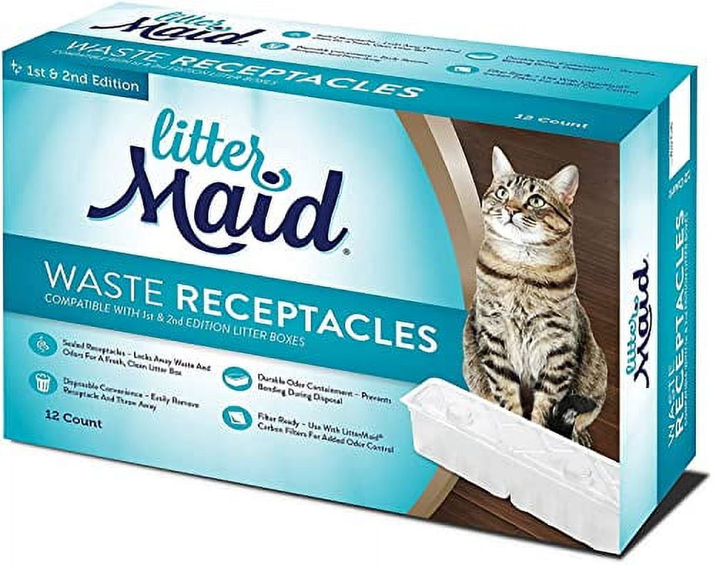 LitterMaid Waste Receptacles, 12 Count, Compatible with 1st and 2nd