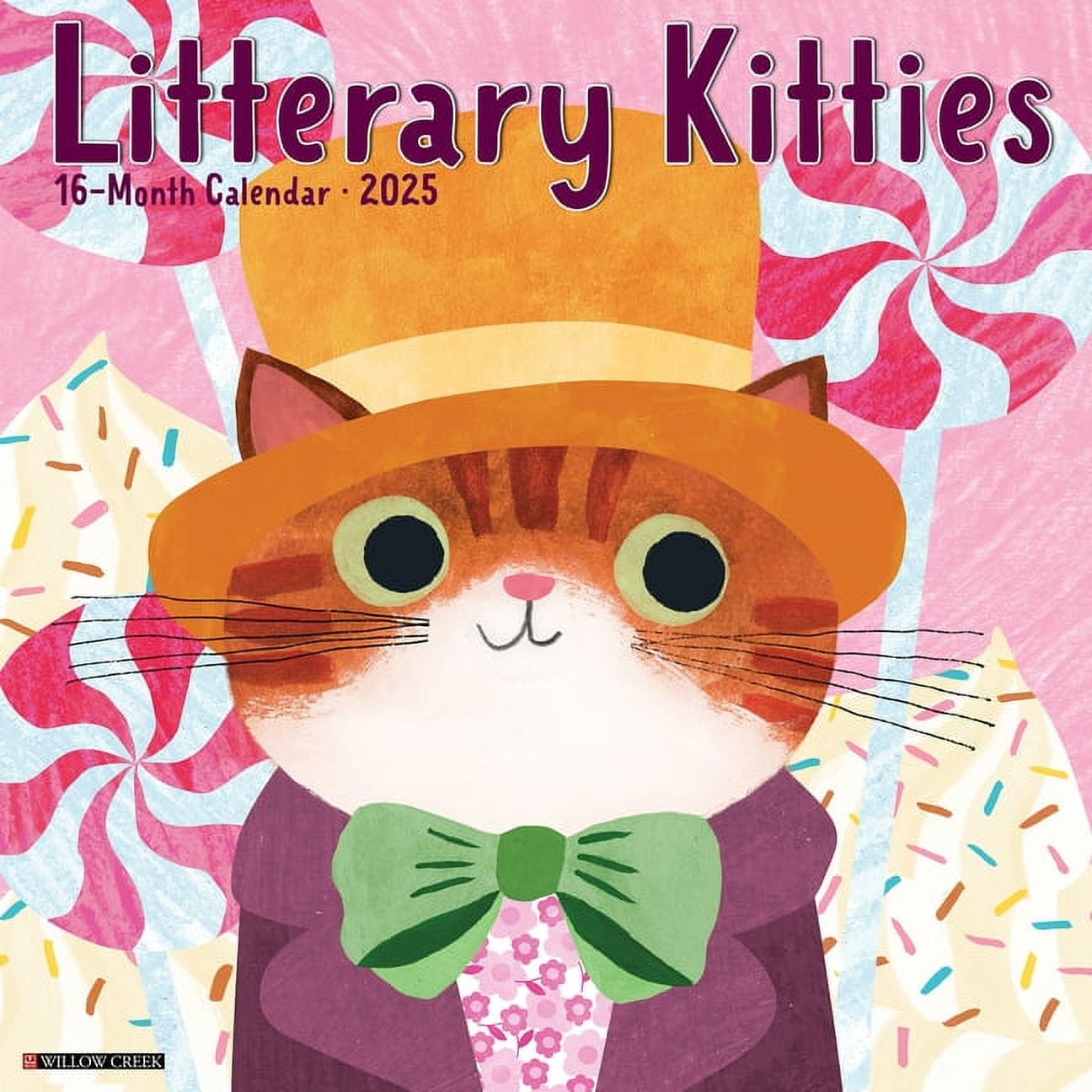 Litterary Kitties 2025 Wall Calendar Walmart Business Supplies