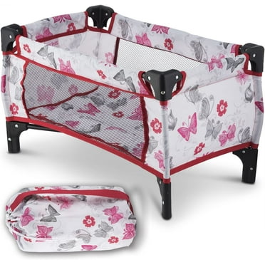 Litti Pritti Take Along Travel Crib Pack and Play Accessory for Dolls Perfect for 18 Dolls