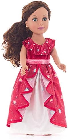Little Adventures Pink Princess Doll Dress – Machine Washable, No Glitter