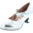 thumbnail image 1 of Little Angel Tasha-685E Glitter Bow Mary Jane Pump - Silver, 1 of 7