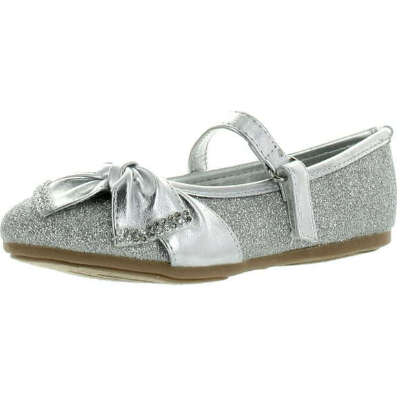 Little Angel Teshi-729E Kid Girls Glittering Middle Strap Studed Dress Flats