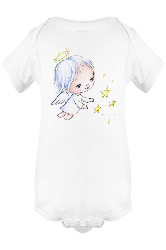 Little Angel With Stars Bodysuit Infant -Image by Shutterstock, Newborn
