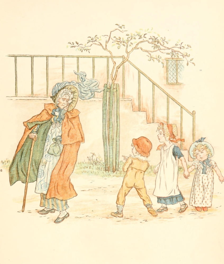 Little Ann & other Poems 1890 Deaf Martha Canvas Art - Kate Greenaway (24 x 36)