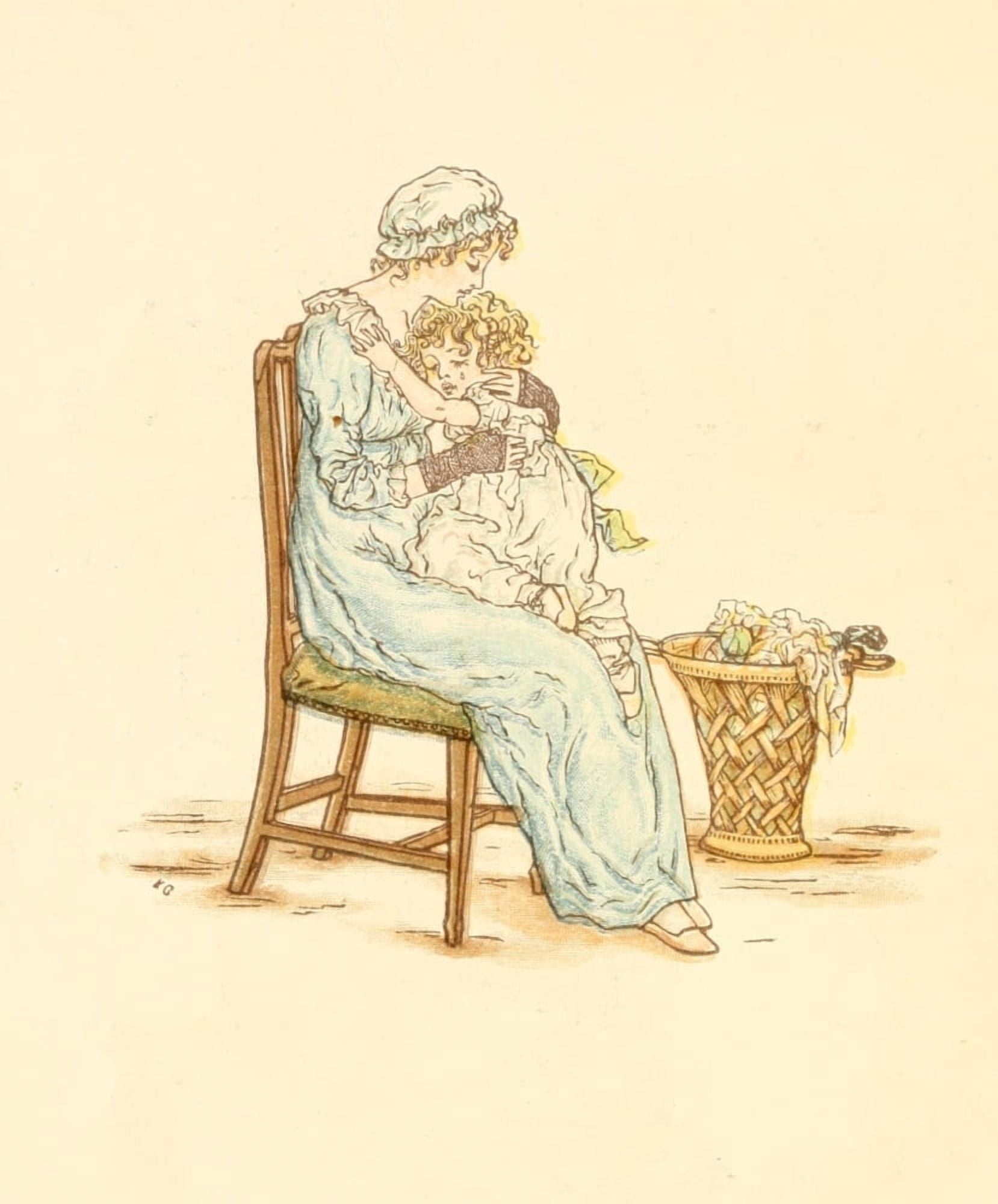 Little Ann & other Poems 1890 Little girls shouldnt fret Canvas Art - Kate Greenaway (24 x 36)