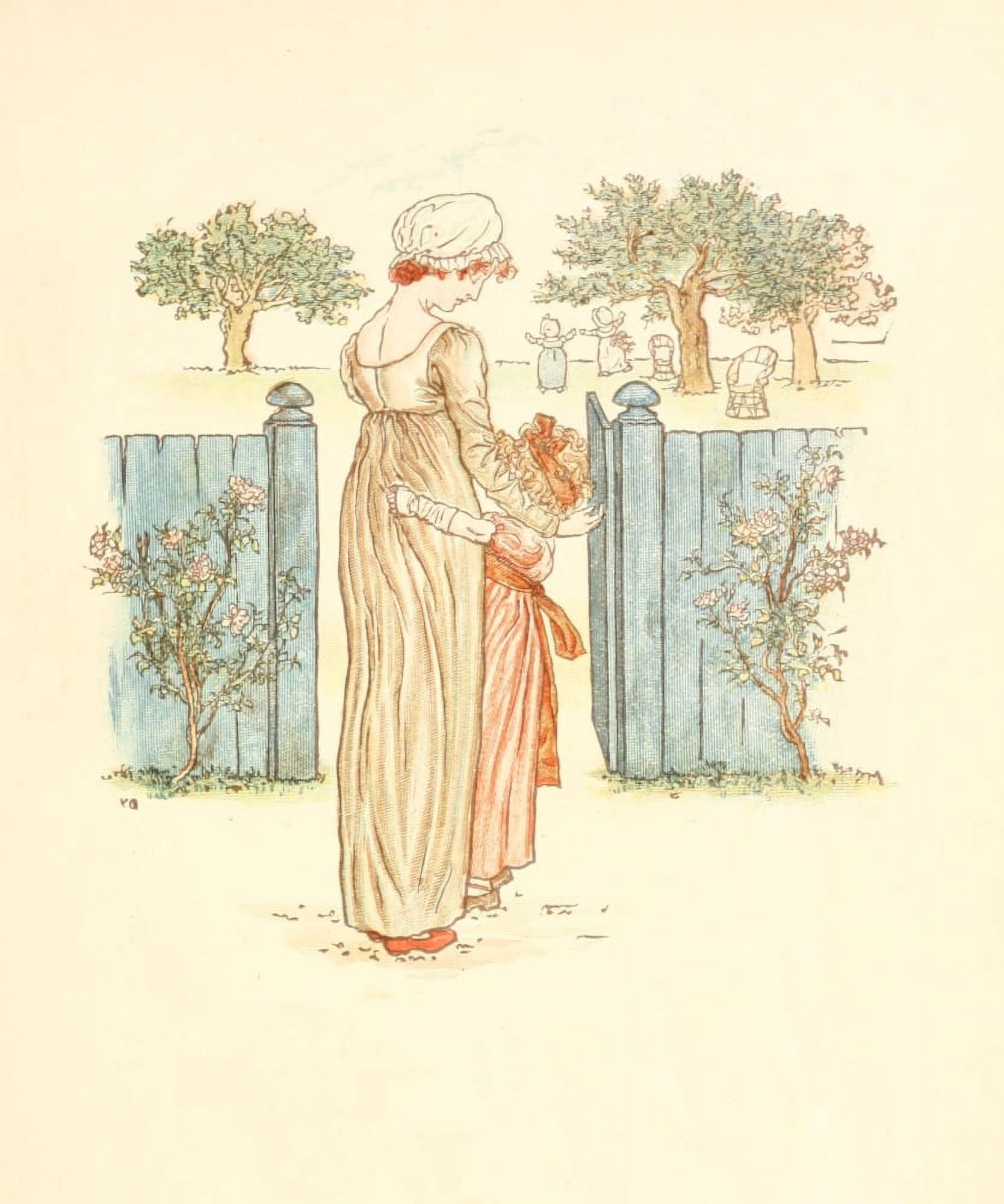 Little Ann & other Poems 1890 Mother & child Canvas Art - Kate Greenaway (18 x 24)