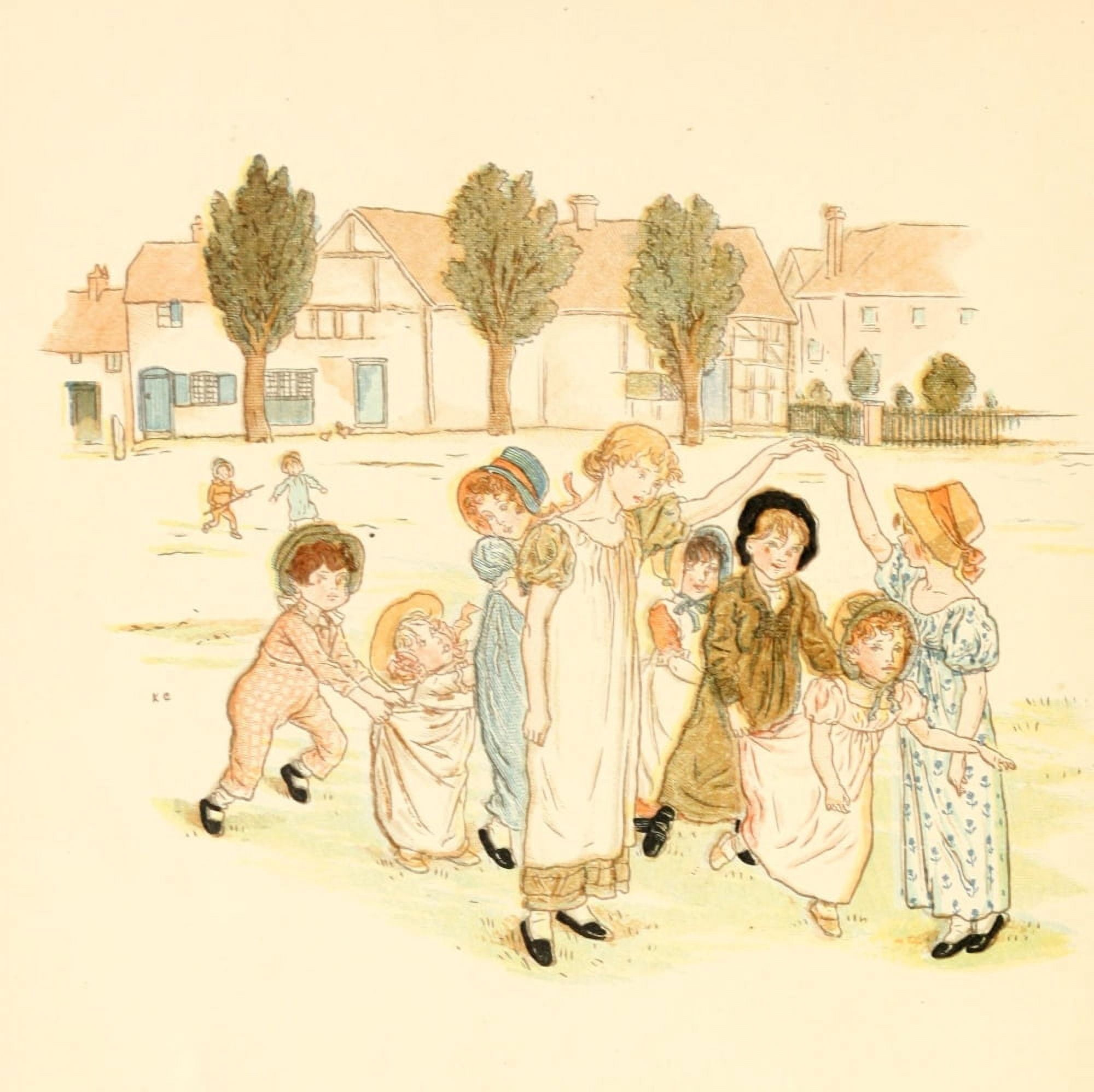 Little Ann & other Poems 1890 Oranges & lemons Canvas Art - Kate Greenaway (18 x 24)