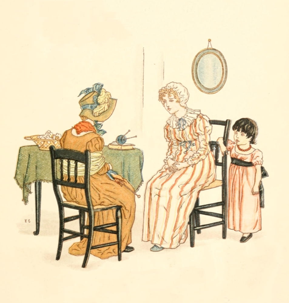 Little Ann & other Poems 1890 Sophias foolscap Canvas Art - Kate Greenaway (24 x 36)
