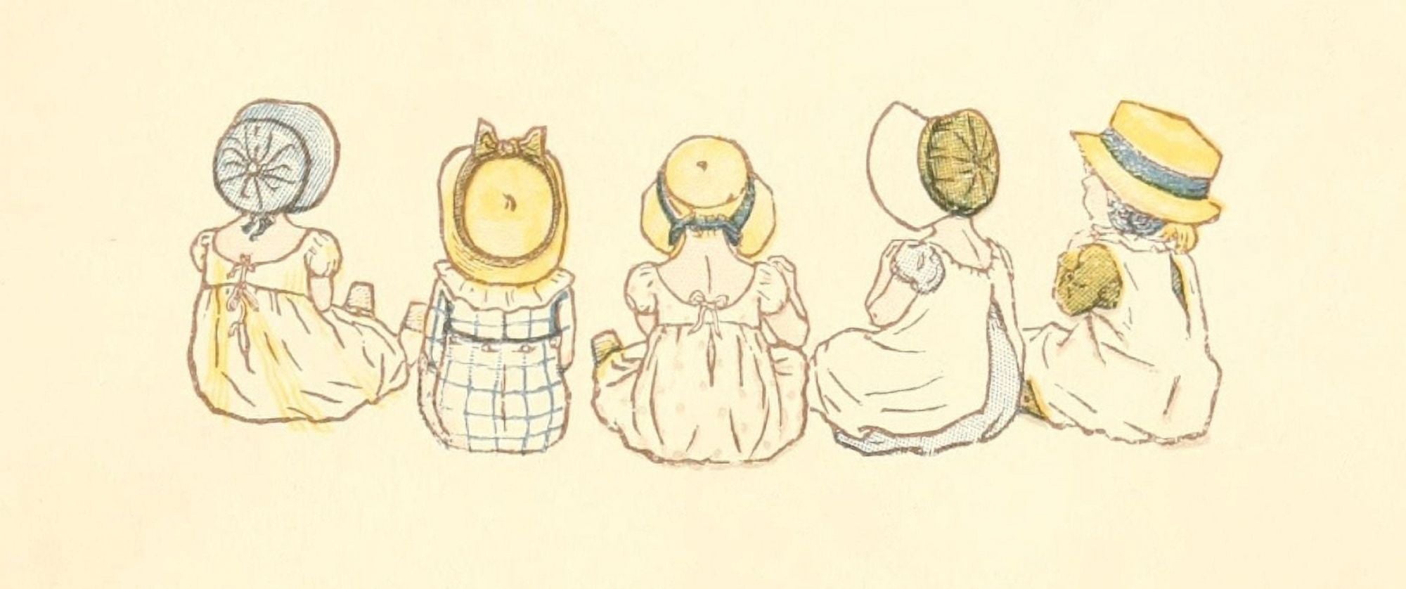 Little Ann & other Poems 1890 Sweet children Canvas Art - Kate Greenaway (18 x 24)