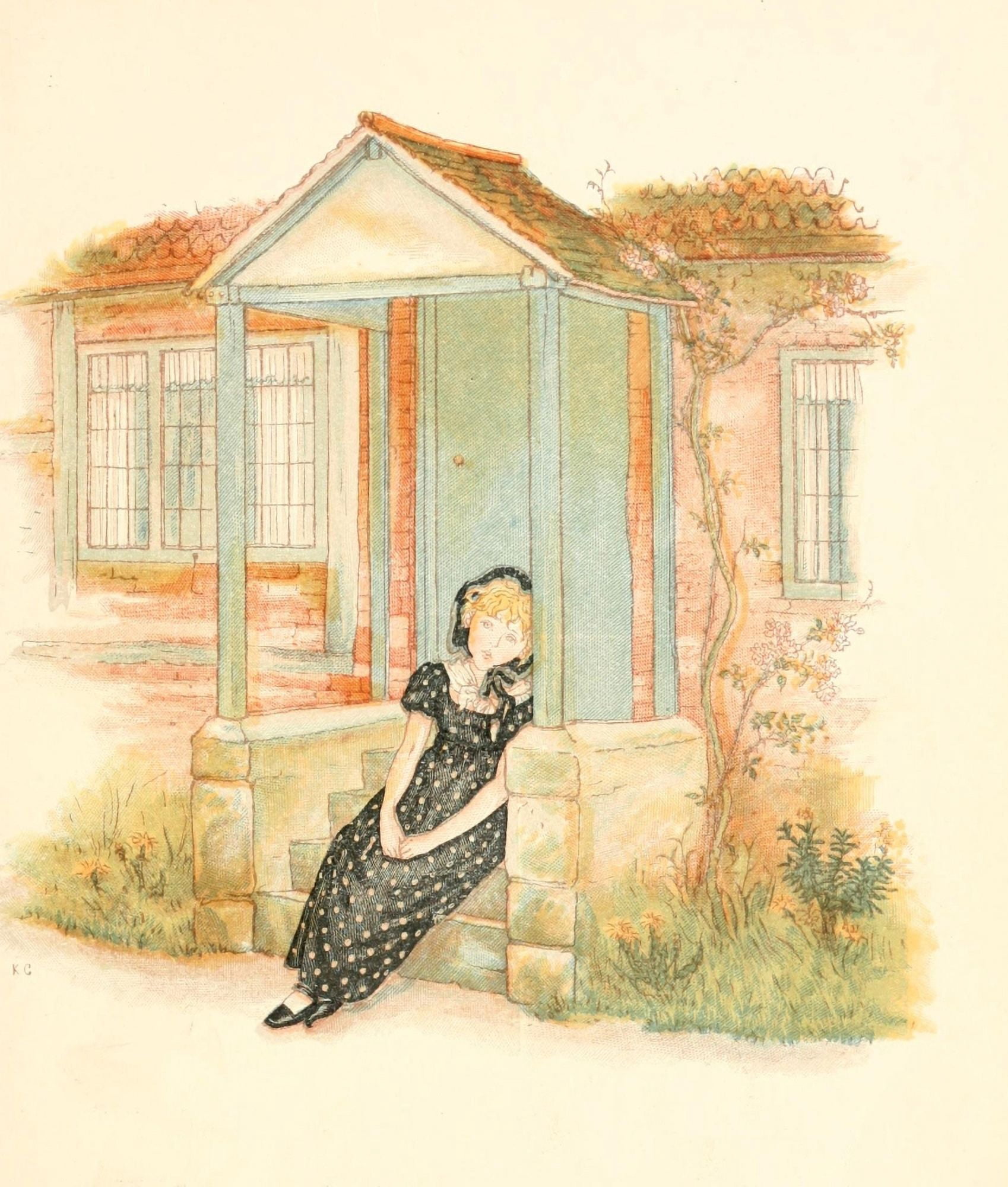 Little Ann & other Poems 1890 The orphan Canvas Art - Kate Greenaway (24 x 36)