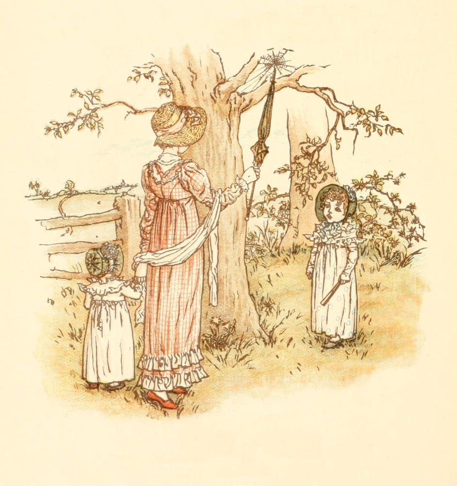 Little Ann & other Poems 1890 The spider Canvas Art - Kate Greenaway (18 x 24)