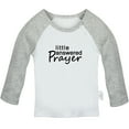 thumbnail image 1 of Little Answered Praye Funny T shirt For Baby, Newborn Babies T-shirts, Infant Tops, 0-24M Kids Graphic Tees Clothing (Long Gray Raglan T-shirt, 0-6 Months), 1 of 4