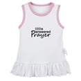 thumbnail image 1 of Little Answered Prayer Funny Dresses For Baby, Newborn Babies Skirts, Infant Princess Dress, 0-24M Kids Graphic Clothes (White Sleeveless Dresses, 12-18 Months), 1 of 4