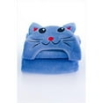 thumbnail image 1 of Little Ashkim HTC001 Baby Cat Hooded Turkish Towel - Blue- 0-24 Months, 1 of 1