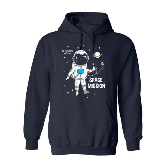 Little Astronaut In Space Hoodie Men -Image by Shutterstock, Male XX-Large