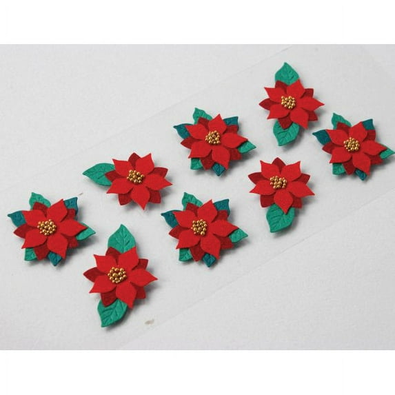 Little B Mini Stickers-poinsettia