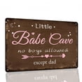 thumbnail image 1 of Little Babe Cave Door Sign Baby Girl Nursery Decor for Girls Baby Girl Nursery Room Wall Art Bedroom Living Room Kids Bedroom Decor Wall Art Size: 8 x 12 inch, 1 of 5