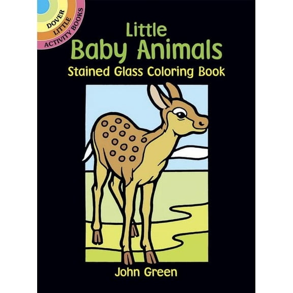 Dover Stained Glass Coloring Book: Little Baby Animals Stained Glass Coloring Book (Paperback)