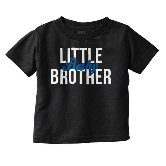 Little Baby Brother Cute Announcement Youth T Shirt Tee Boys Infant Toddler Brisco Brands 6M