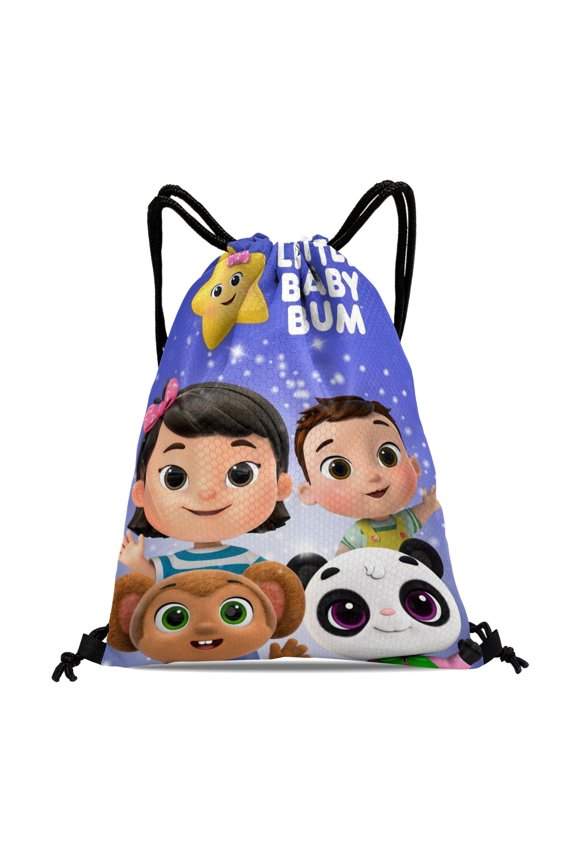 Little Baby Bum-theme Drawstring Backpack Sports Gym Bag Water Resistant String Bag Cinch Bag12''X16''30X40cm