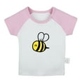 thumbnail image 1 of Little Baby Cute T shirt For Baby, Newborn Babies Animal Bee Sweet T-shirts, Infant Tops, 0-24M Kids Graphic Tees Clothing (Short Pink Raglan T-shirt, 0-6 Months), 1 of 4