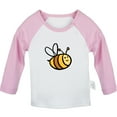 thumbnail image 1 of Little Baby Cute T shirt For Baby, Newborn Babies Animal Bee Sweet T-shirts, Infant Tops, 0-24M Kids Graphic Tees Clothing (Long Pink Raglan T-shirt, 6-12 Months), 1 of 4